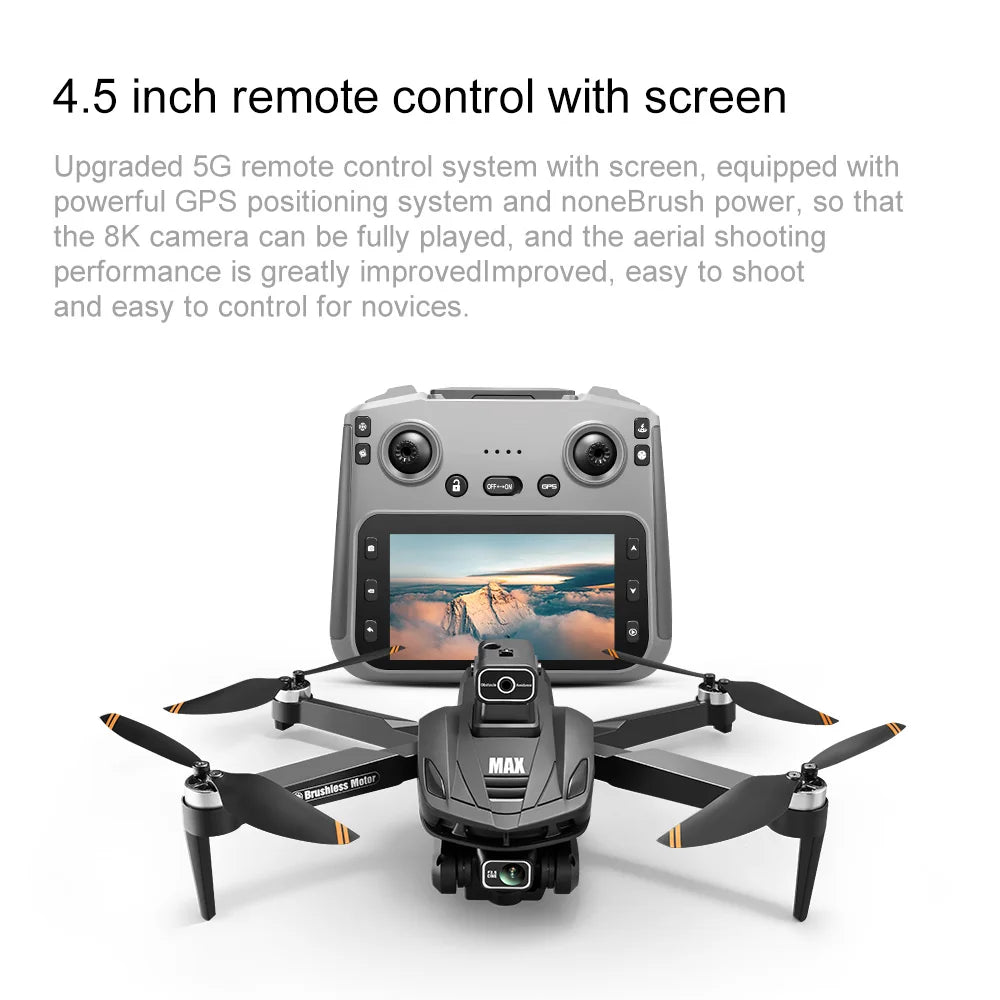 Drone 8K V168 Pro MAX – Prestazioni Professionali, Schermo LCD e Trasmissione 5G