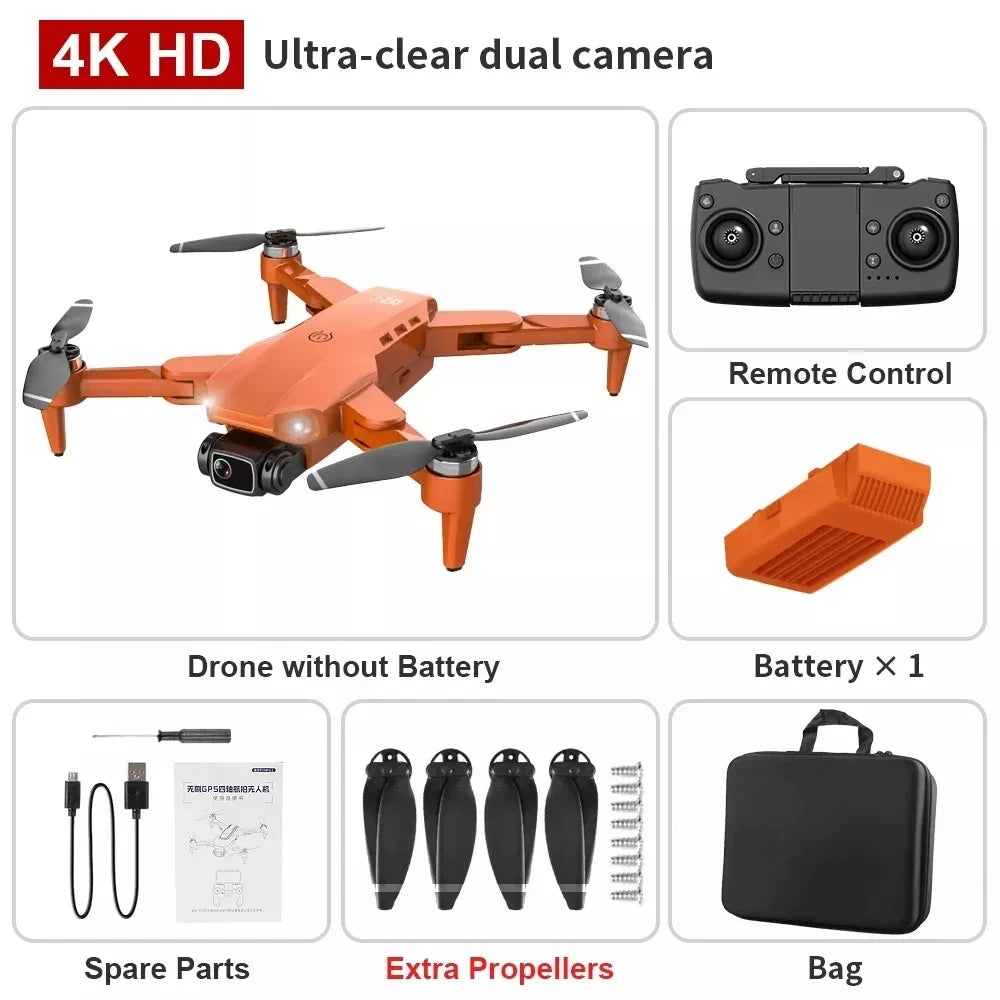 Drone L900 Pro 4K 5G GPS Dual Camera, Brushless Motor, Foldable Quadcopter, 1.2KM Range