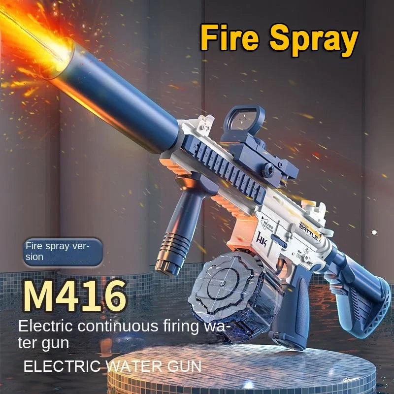 Electric M416 Water Gun – Automatic Light-Up Blaster for Kids & Adults – Pool & Beach Toy