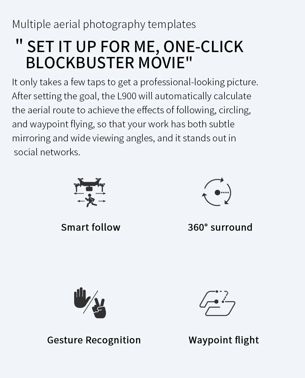 Drone L900 Pro 4K 5G GPS Dual Camera, Brushless Motor, Foldable Quadcopter, 1.2KM Range