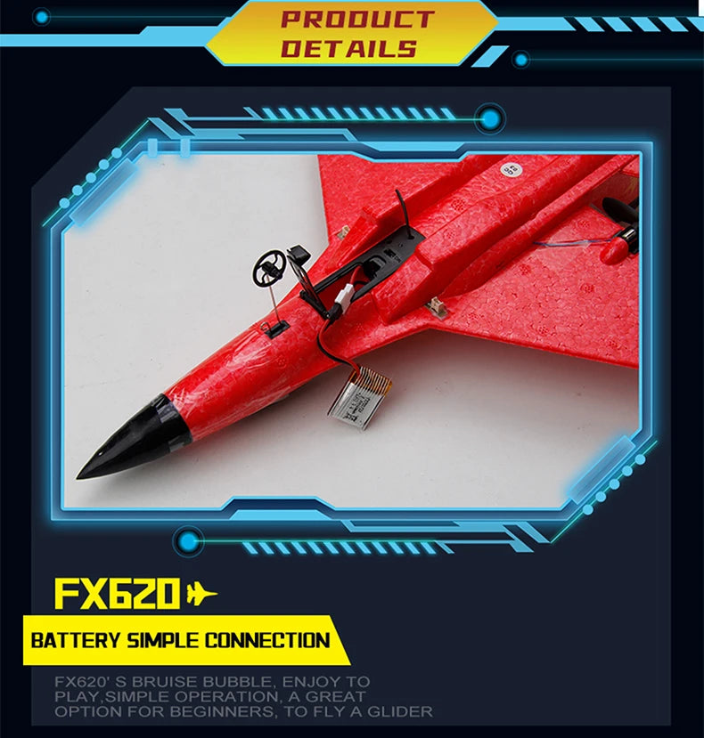 Aereo Telecomandato FX620 – Replica SU-57, Facile da Pilotare
