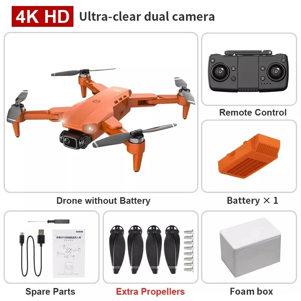 Drone L900 Pro 4K 5G GPS Dual Camera, Brushless Motor, Foldable Quadcopter, 1.2KM Range