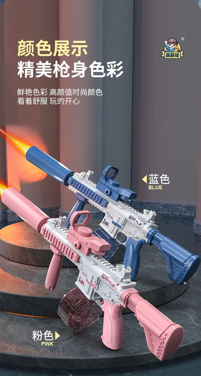 Electric M416 Water Gun – Automatic Light-Up Blaster for Kids & Adults – Pool & Beach Toy
