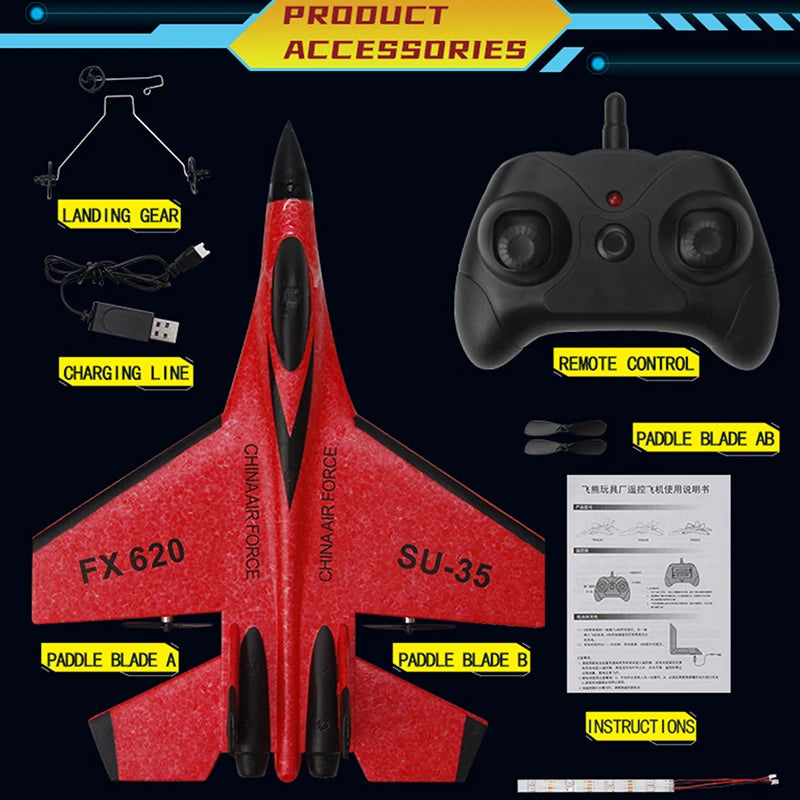 Aereo Telecomandato FX620 – Replica SU-57, Facile da Pilotare