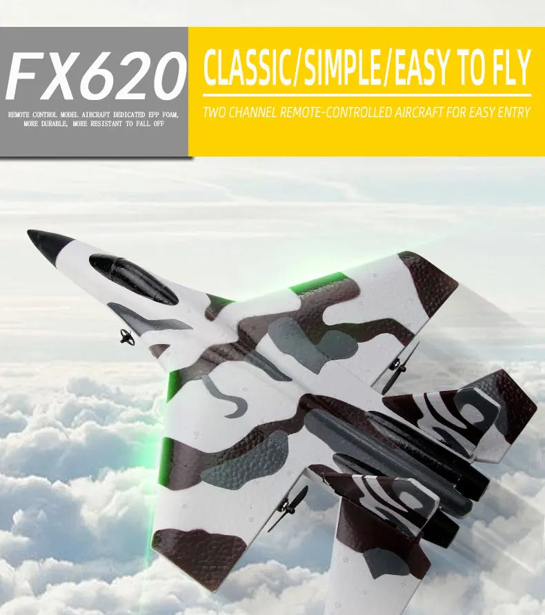 Aereo Telecomandato FX620 – Replica SU-57, Facile da Pilotare