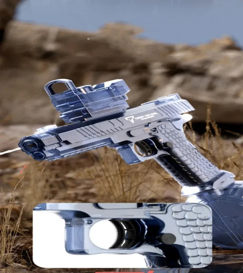Desert Eagle Electric Water Gun – Full Auto with Flashing Lights – Pool & Beach Toy for Kids & Adults