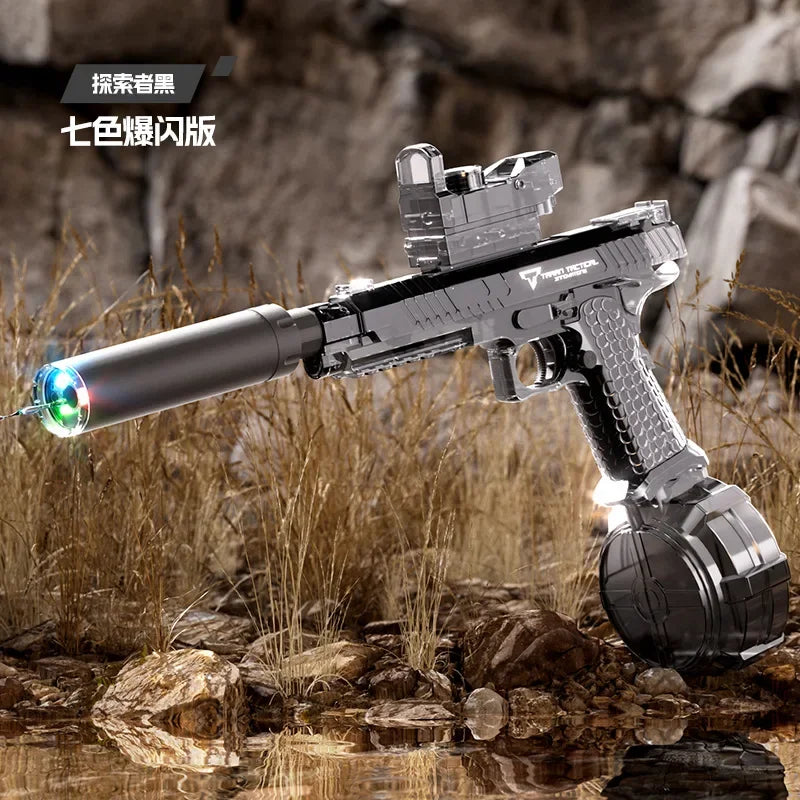Desert Eagle Electric Water Gun – Full Auto with Flashing Lights – Pool & Beach Toy for Kids & Adults