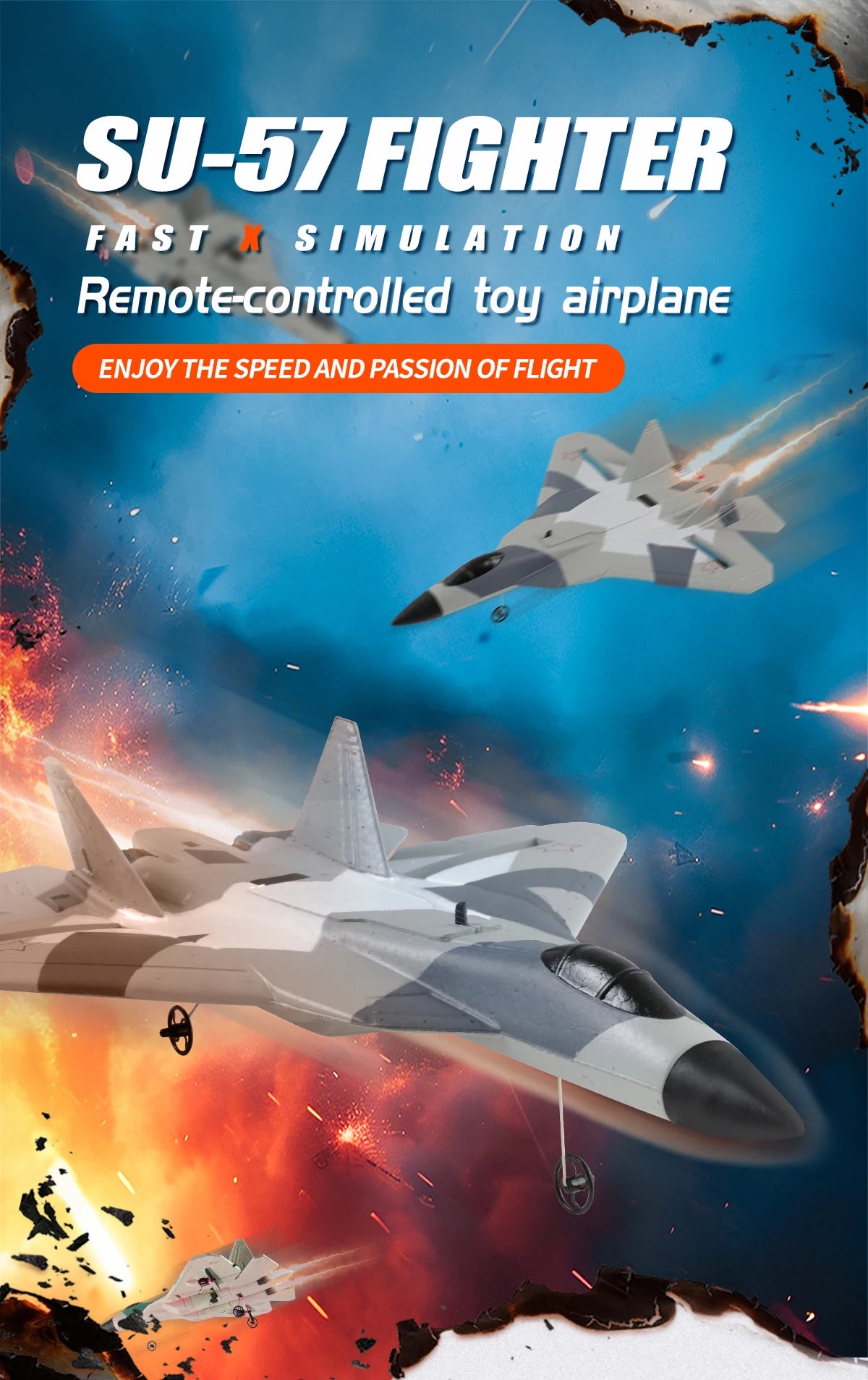 Aereo Telecomandato FX620 – Replica SU-57, Facile da Pilotare