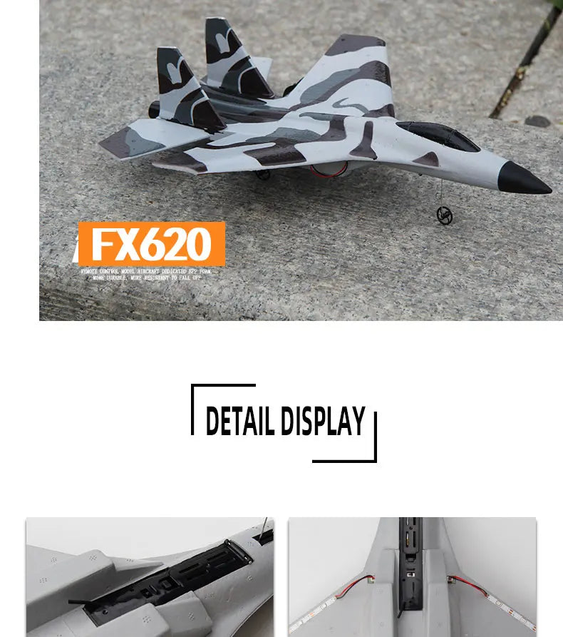 Aereo Telecomandato FX620 – Replica SU-57, Facile da Pilotare