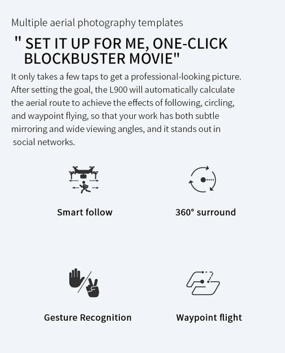 Drone L900 Pro 4K 5G GPS Dual Camera, Brushless Motor, Foldable Quadcopter, 1.2KM Range