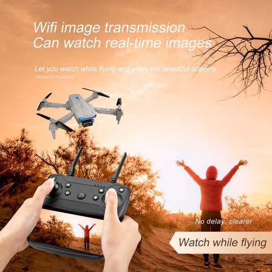 S89 Mini RC Drone 4K with Dual Camera, Wifi FPV, Folding Quadcopter, Gravity Sensor Control, Toy for Adults & Kids