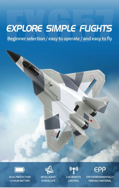 Aereo Telecomandato FX620 – Replica SU-57, Facile da Pilotare