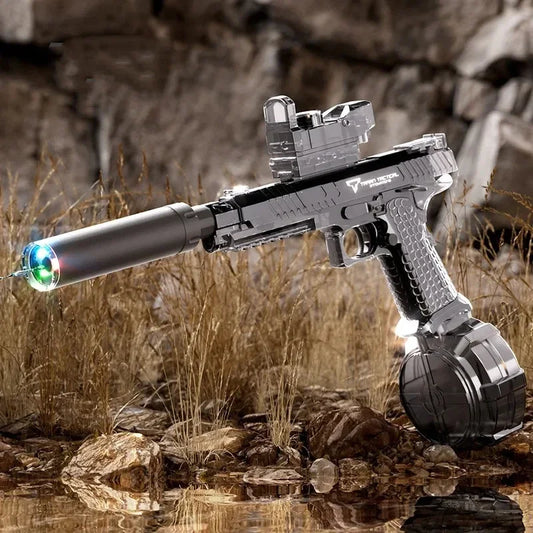 Desert Eagle Electric Water Gun – Full Auto with Flashing Lights – Pool & Beach Toy for Kids & Adults
