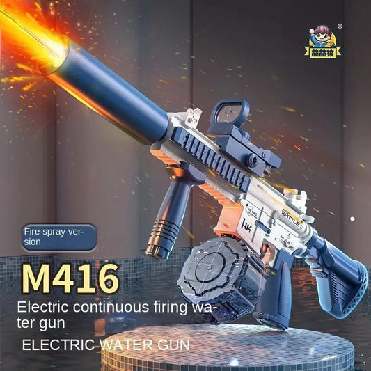 Electric M416 Water Gun – Automatic Light-Up Blaster for Kids & Adults – Pool & Beach Toy