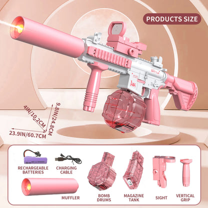Electric M416 Water Gun – Automatic Light-Up Blaster for Kids & Adults – Pool & Beach Toy